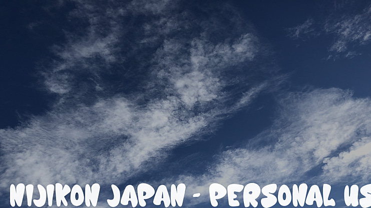 Nijikon japan - Personal use Font