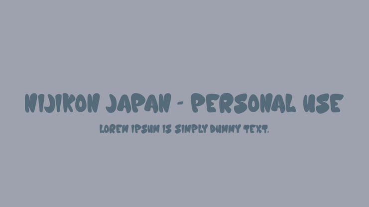 Nijikon japan - Personal use Font