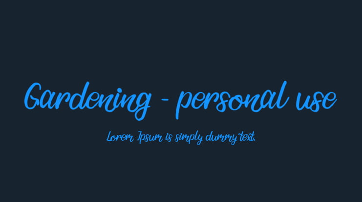Gardening - personal use Font