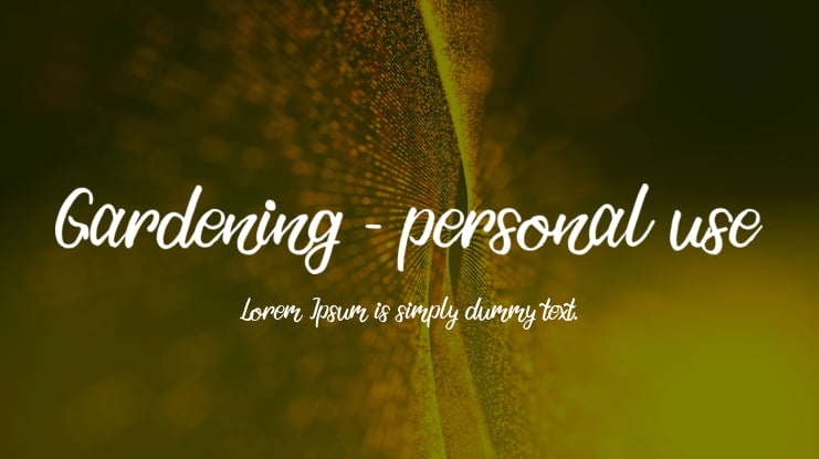 Gardening - personal use Font