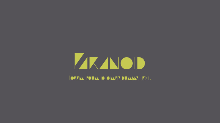 Paranoid Font