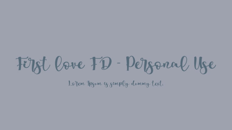 First love FD - Personal Use Font