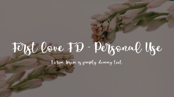 First love FD - Personal Use Font