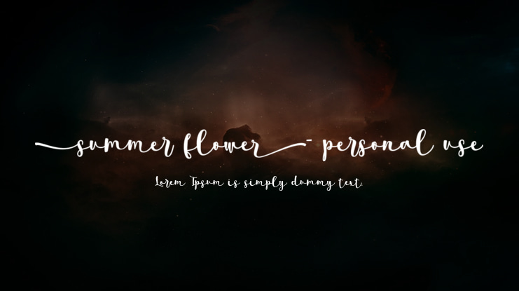 summer flower- personal use Font