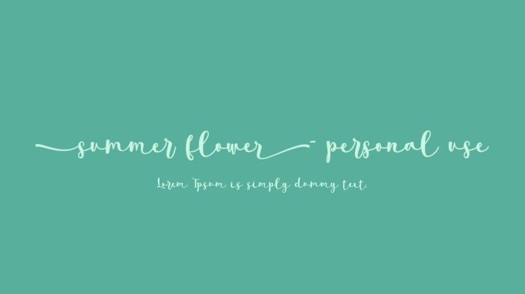 summer flower- personal use Font