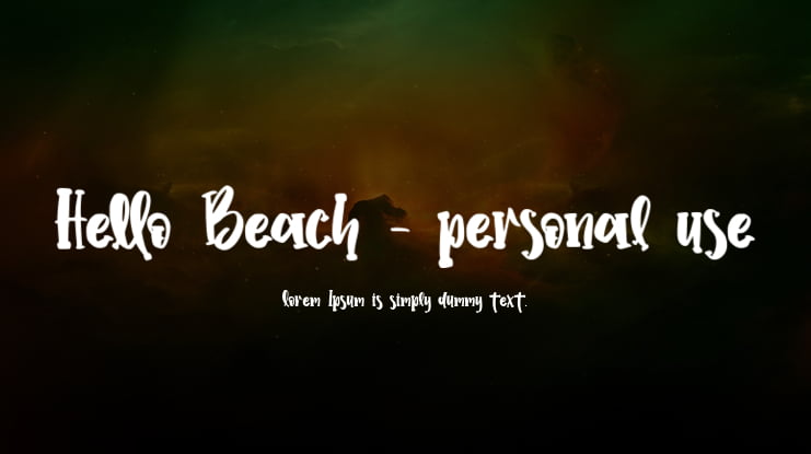 Hello Beach - personal use Font