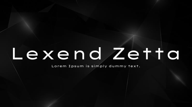 Lexend Zetta Font Family