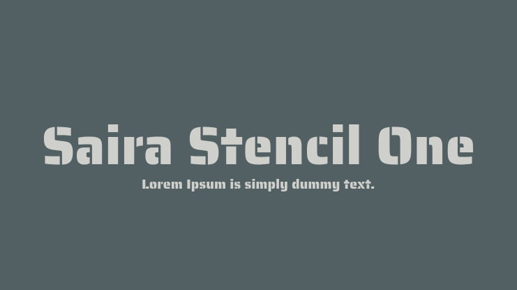 Saira Stencil One Font