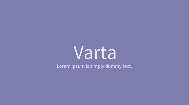 Varta Font Family