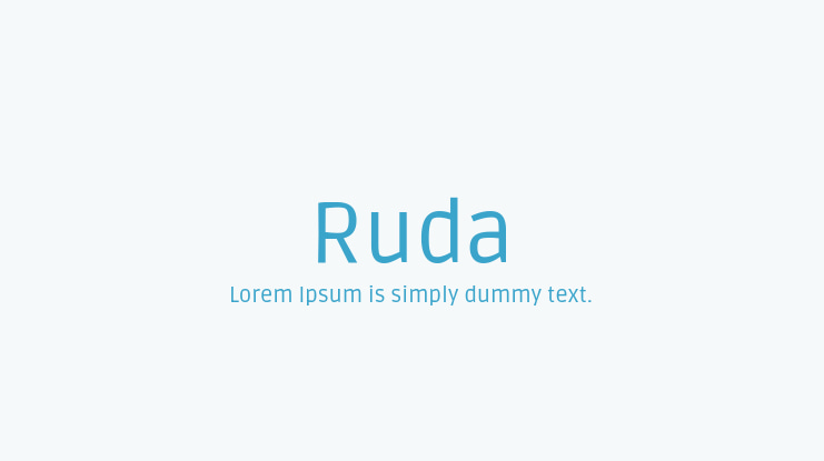 Ruda Font Family