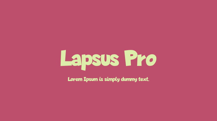 Lapsus Pro Font