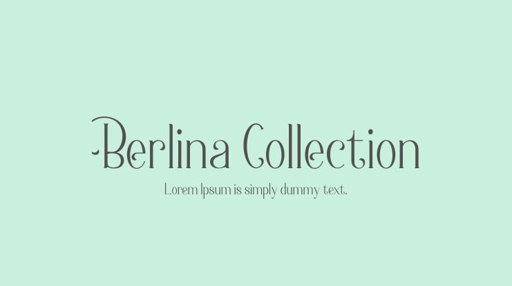 Berlina Collection Font