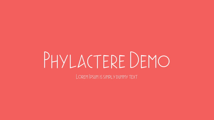 Phylactere Demo Font