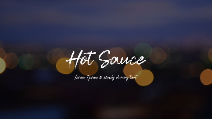 Hot Sauce Font : Download Free For Desktop & Webfont