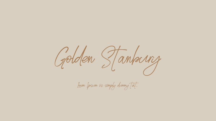Golden Stanbury Font