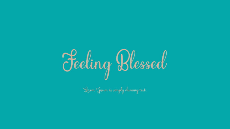 Feeling Blessed Font