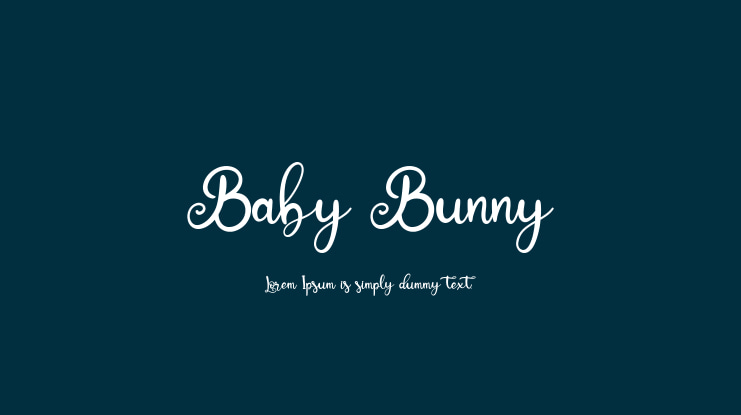 Baby Bunny Font