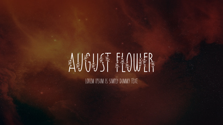 August Flower Font