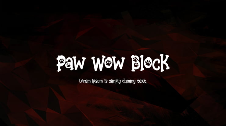 Paw Wow Block Font