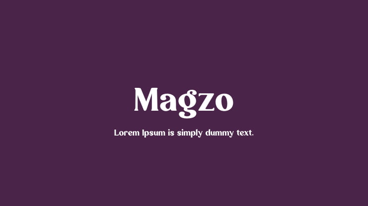 Magzo Font
