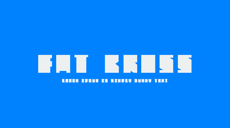 Fat Bross Font