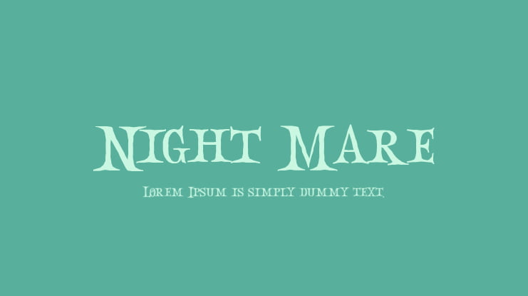 Night Mare Font