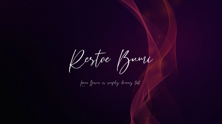 Restoe Bumi Font