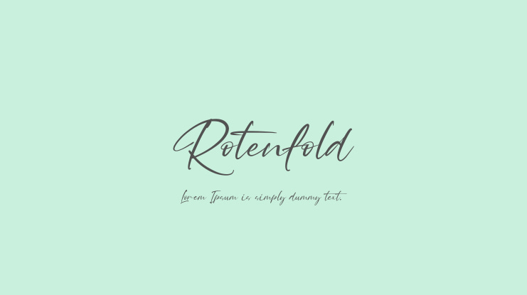 Rotenfold Font