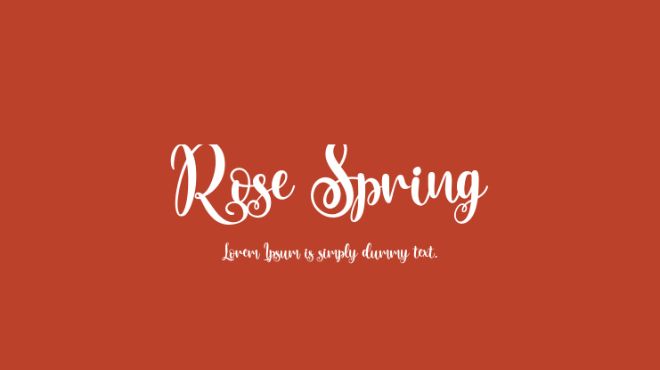 Rose Spring Font