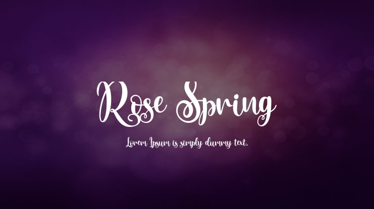 Rose Spring Font