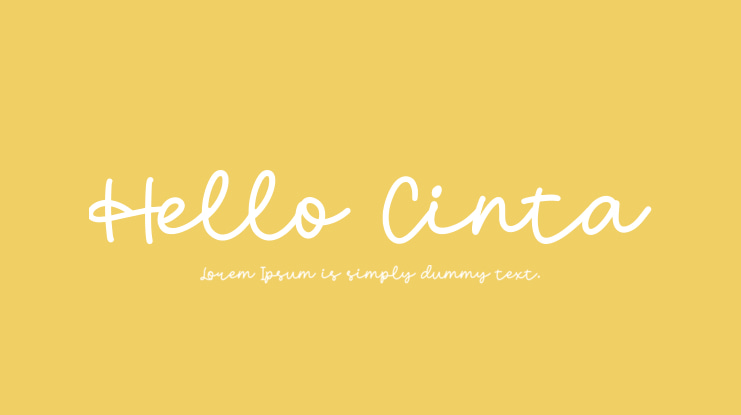 Hello Cinta Font