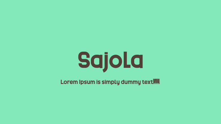 Sajola Font Family