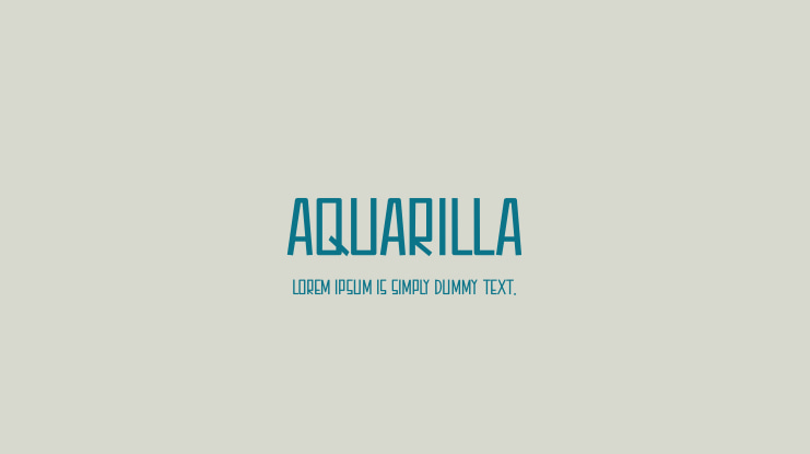 Aquarilla Font