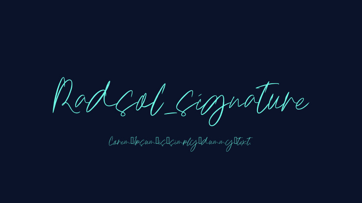 Radsol_signature Font