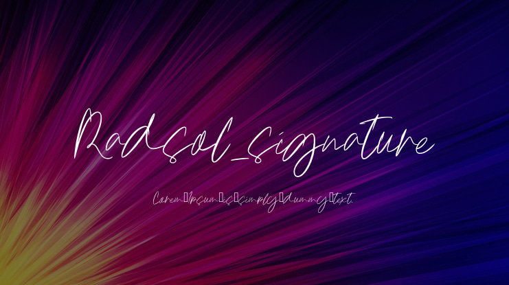 Radsol_signature Font