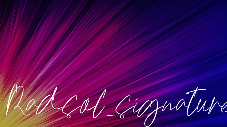 Radsol_signature Font