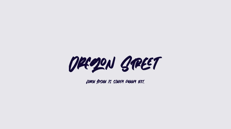 Oregon Street Font
