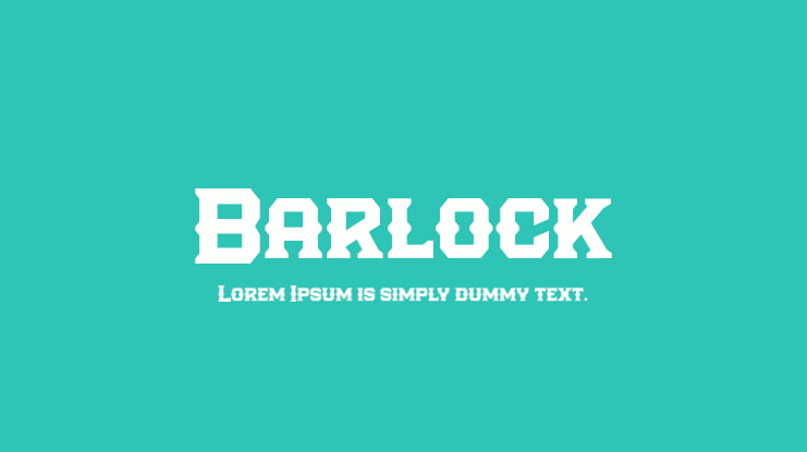 Barlock Font