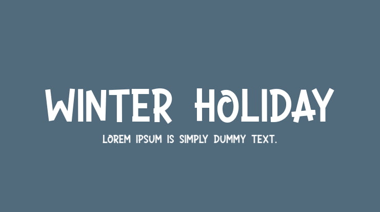 WINTER HOLIDAY Font