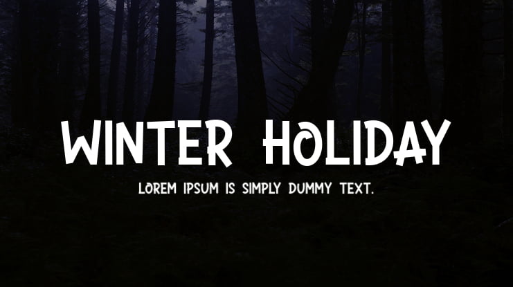 WINTER HOLIDAY Font