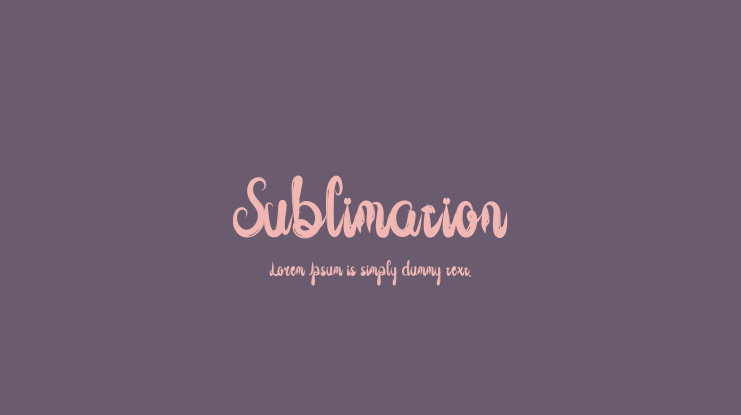 Sublimation Font
