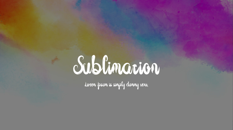 Sublimation Font