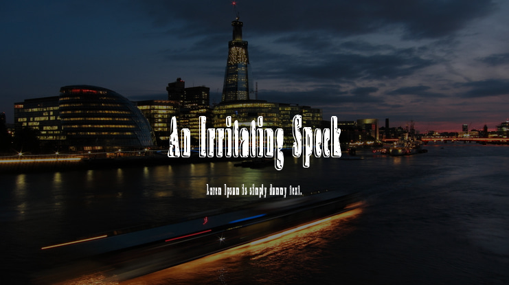 An Irritating Speck Font