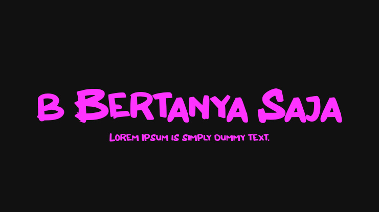 b Bertanya Saja Font