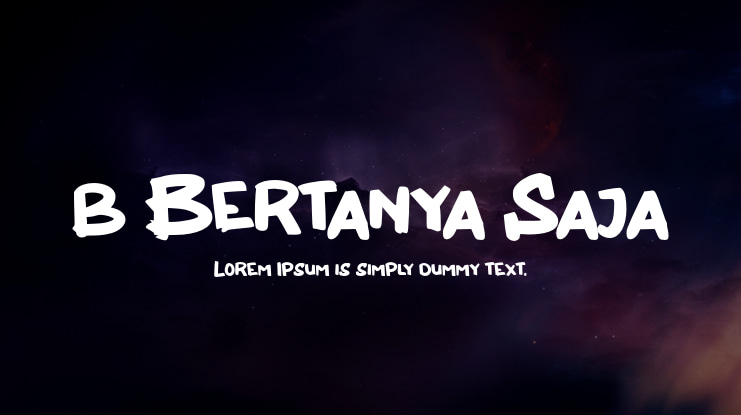 b Bertanya Saja Font