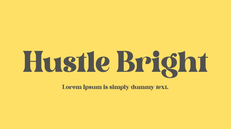 Hustle Bright Font