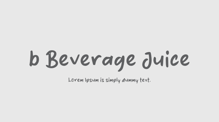 b Beverage Juice Font