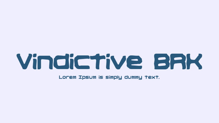 Vindictive BRK Font