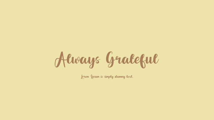 Always Grateful Font