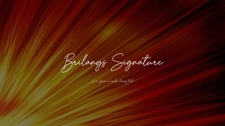 Brilanys Signature Font
